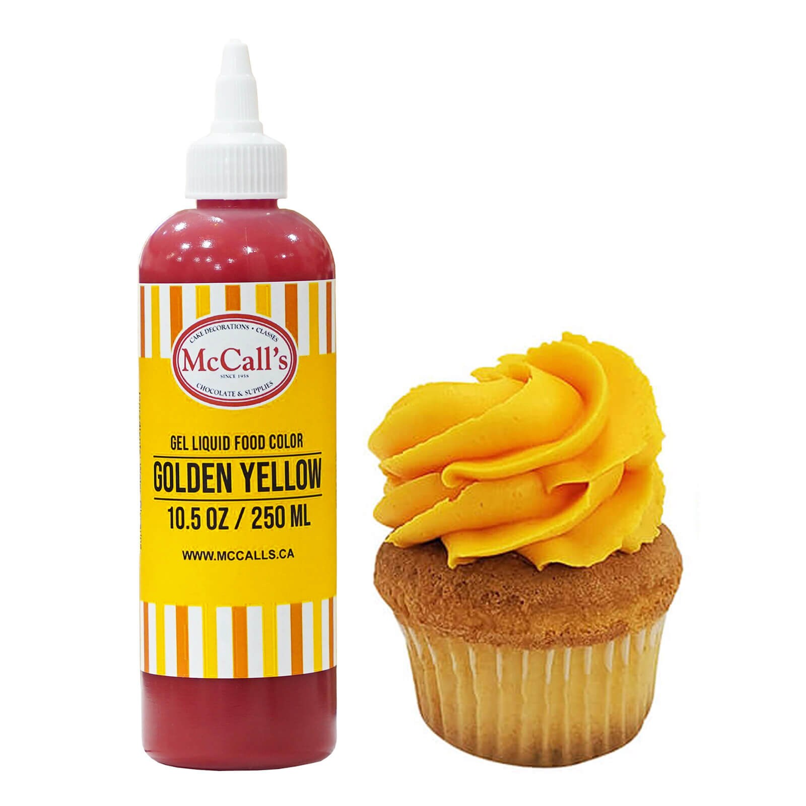 LIQUID GEL FOOD COLOR - GOLDEN YELLOW 250 ML / 10.5 OZ