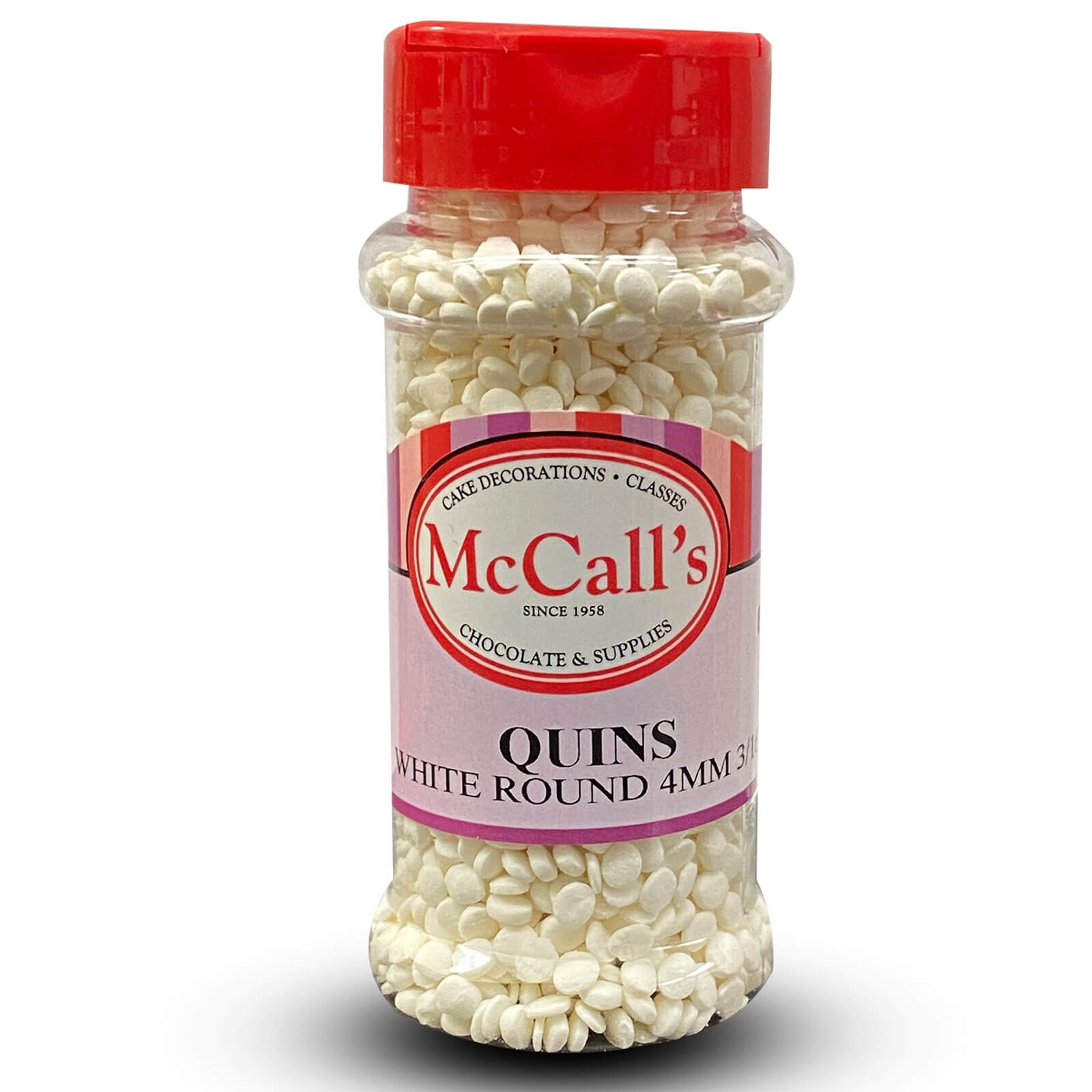 QUINS CONFETTI WHITE 4 MM 3/16" 65 G
