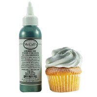 AIRBRUSH FOOD COLOR - SATIN SILVER SHIMMER 125 ML / 4 OZ