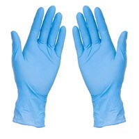 BLUE NITRILE POWDER-FREE GLOVES - 100 PER BOX