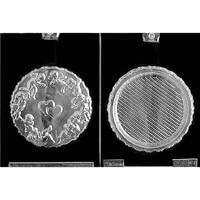 MOLD - POUR BOX - ROUND WITH CUPID 2 PC