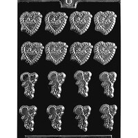 MOLD - BITE SIZED HEARTS AND CUPIDS (16)