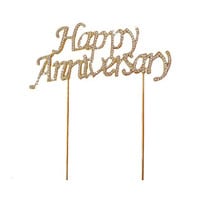 GOLD HAPPY ANNIVERSARY BLING PICK 5"