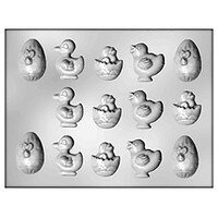 MOLD - EGG, DUCK, AND CHICK IN EGG 1 5/8 TO 2" (14)