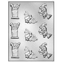 MOLD - BAT/GHOST/WITCH 2.5" (9)