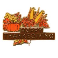 THANKSGIVING HARVEST PLAQUE 4"