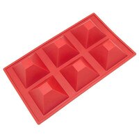 SILICONE PAN - FLAT TOP PYRAMID (6 CAVITIES)
