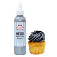 LIQUID GEL FOOD COLOR - SATIN SILVER 125 ML, 4.5 OZ