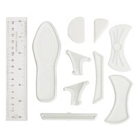 HIGH HEELED SHOE CUTTER AND MOLD 9 PC