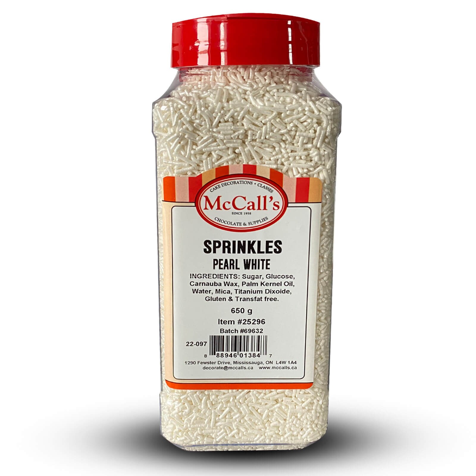 SPRINKLES PEARL WHITE 650 G