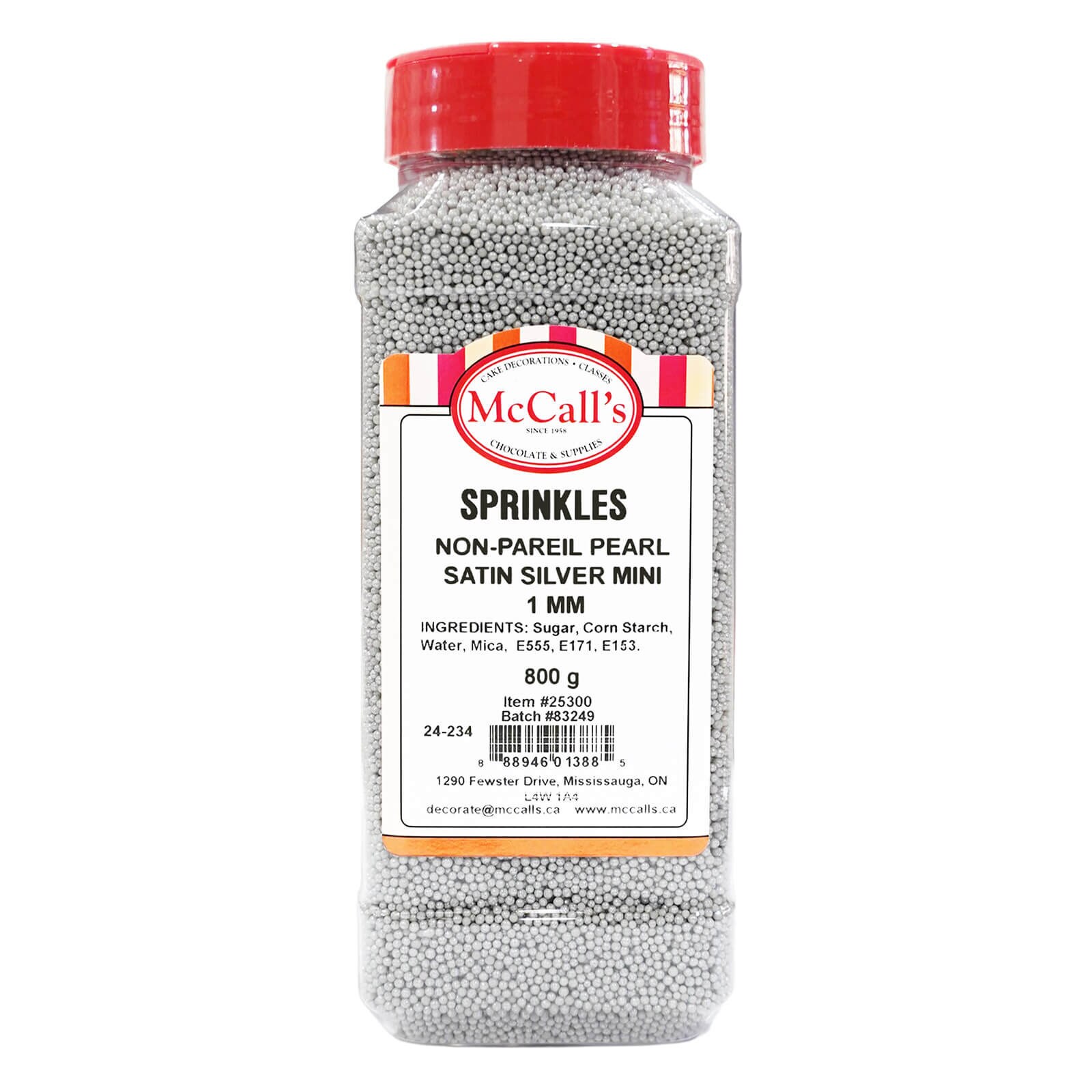 SPRINKLES NON-PAREIL SATIN SILVER MINI 800G