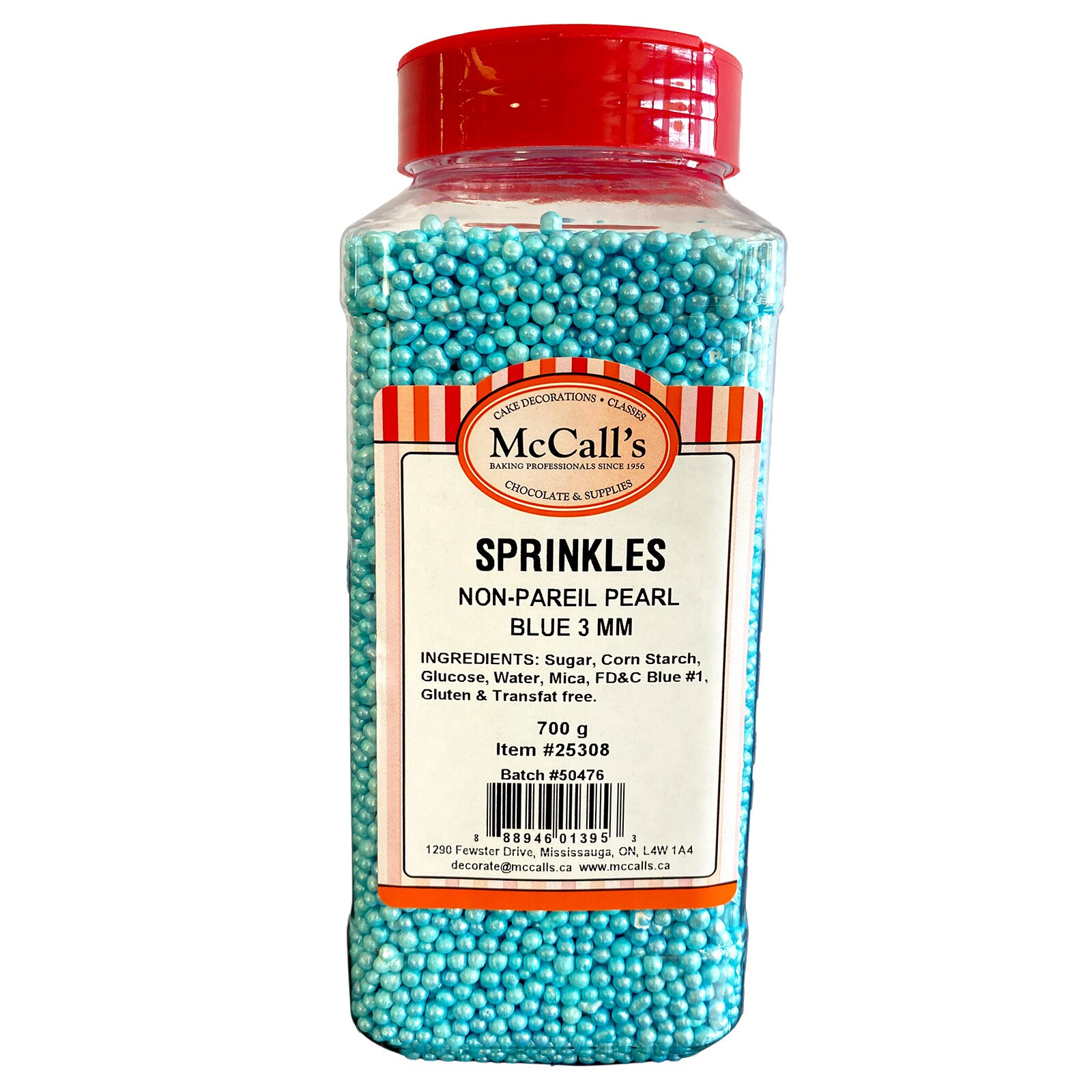 SPRINKLES NON-PAREIL PEARL - BLUE 3 MM 700 G