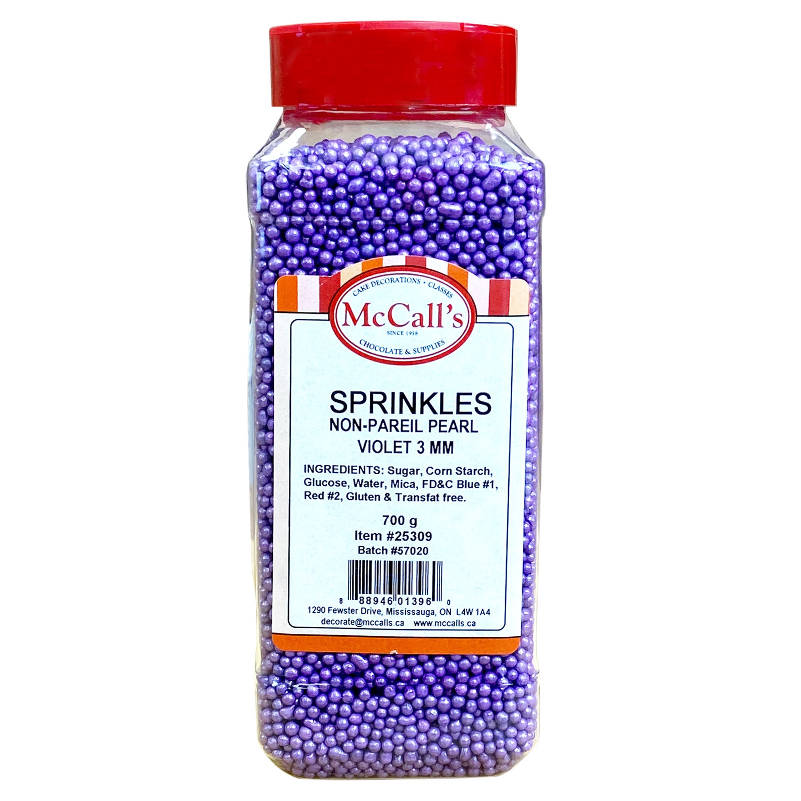 SPRINKLES NON-PAREIL PEARL VIOLET 3 MM 700 G