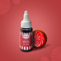 LIQUID GEL FOOD COLOR - SUPER RED 30 ML / 1 OZ