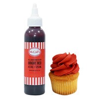 LIQUID GEL FOOD COLOR - BRIGHT RED 125 ML, 4.5 OZ
