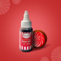 LIQUID GEL FOOD COLOR - BRIGHT RED 30 ML / 1 OZ