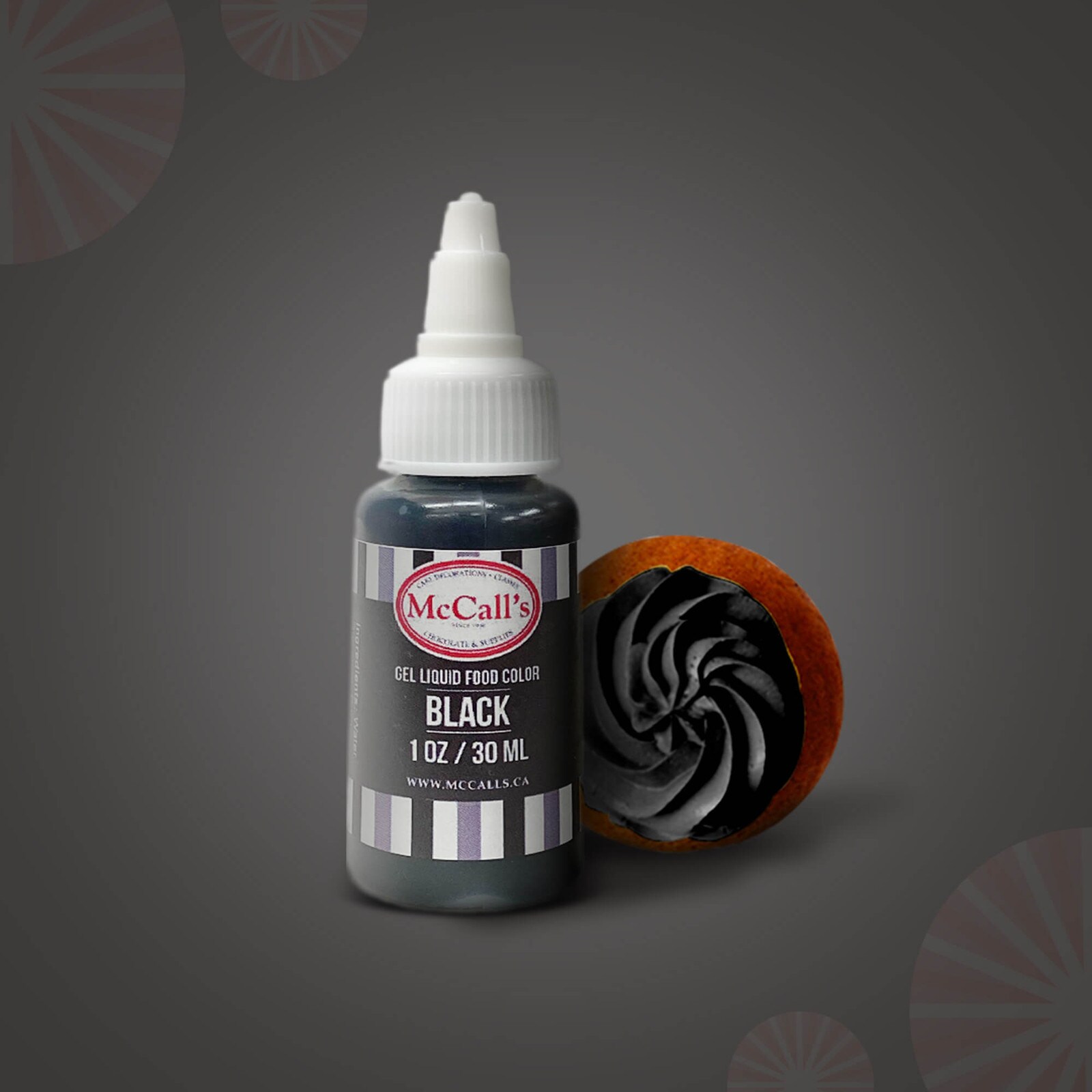LIQUID GEL FOOD COLOR - BLACK 30 ML, 1 OZ