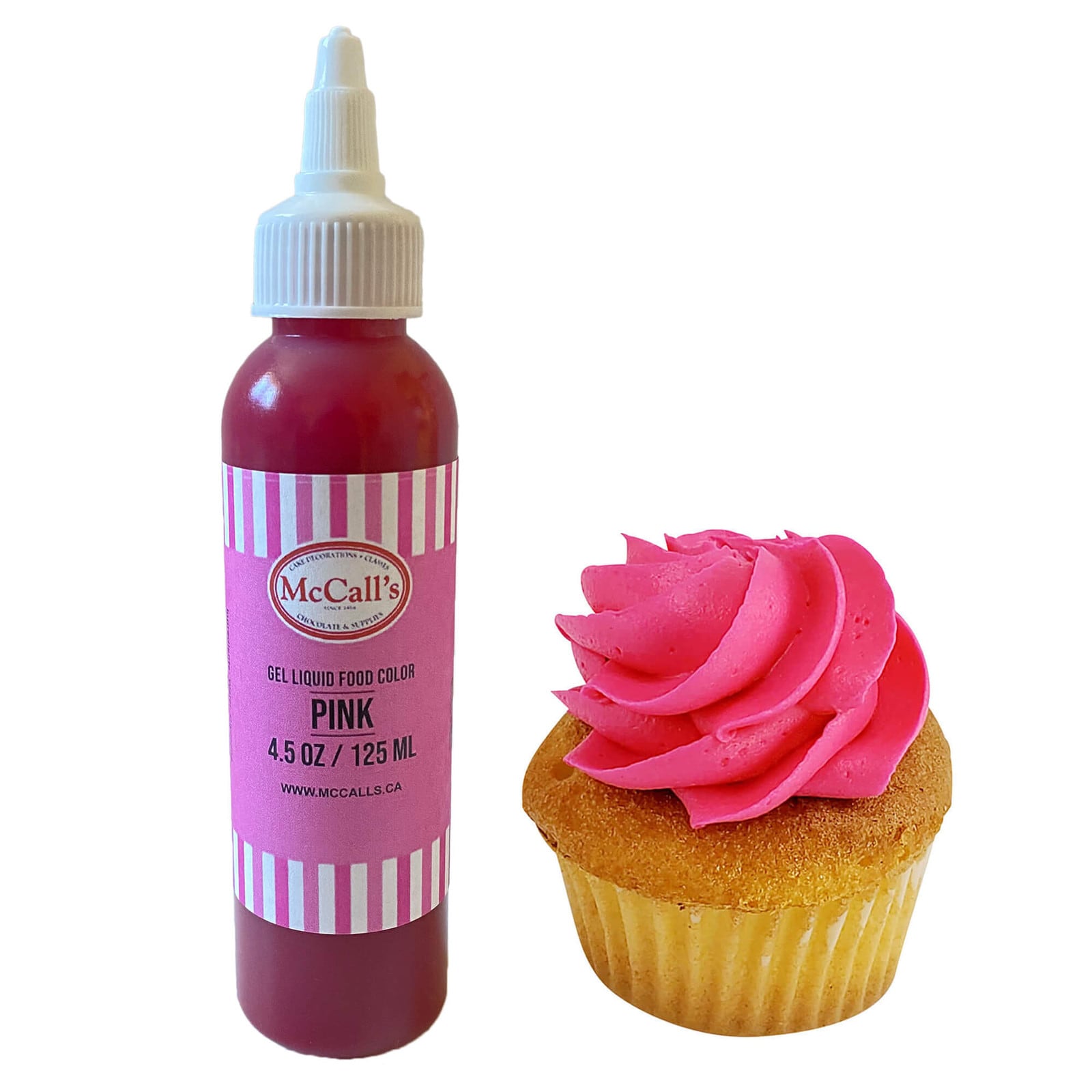 LIQUID GEL FOOD COLOR - PINK 125 ML, 4.5 OZ