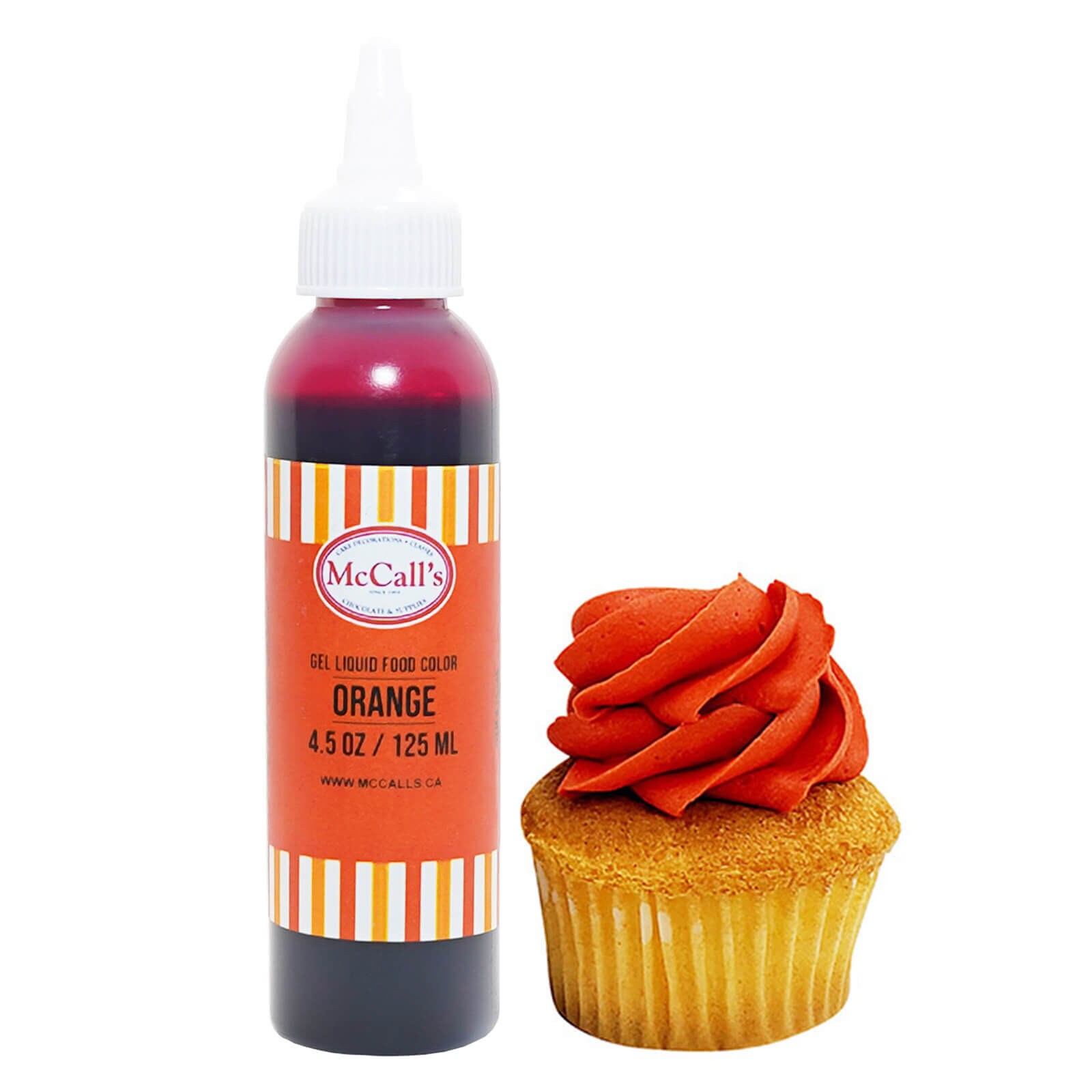 LIQUID GEL FOOD COLOR - ORANGE 125 ML, 4.5 OZ