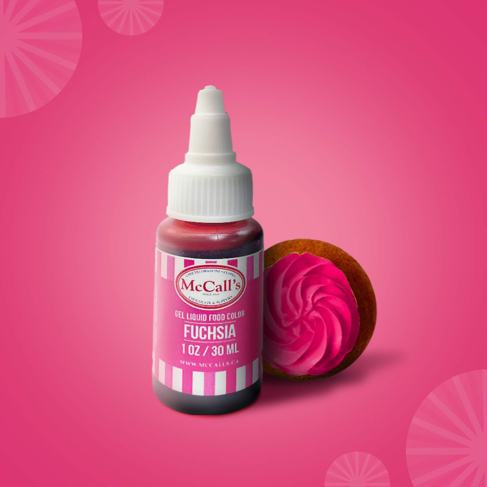 LIQUID GEL FOOD COLOR - FUCHSIA 30 ML, 1 OZ