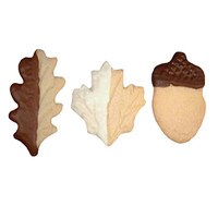 24/BOX 3" CHOCOLATE SHORTBREAD ASSORTED AUTUMN COOKIES