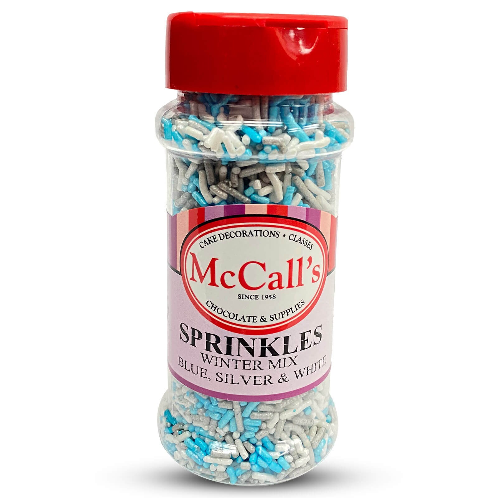 SPRINKLES WINTER MIX BLUE, SILVER & WHITE PEARL 80 G