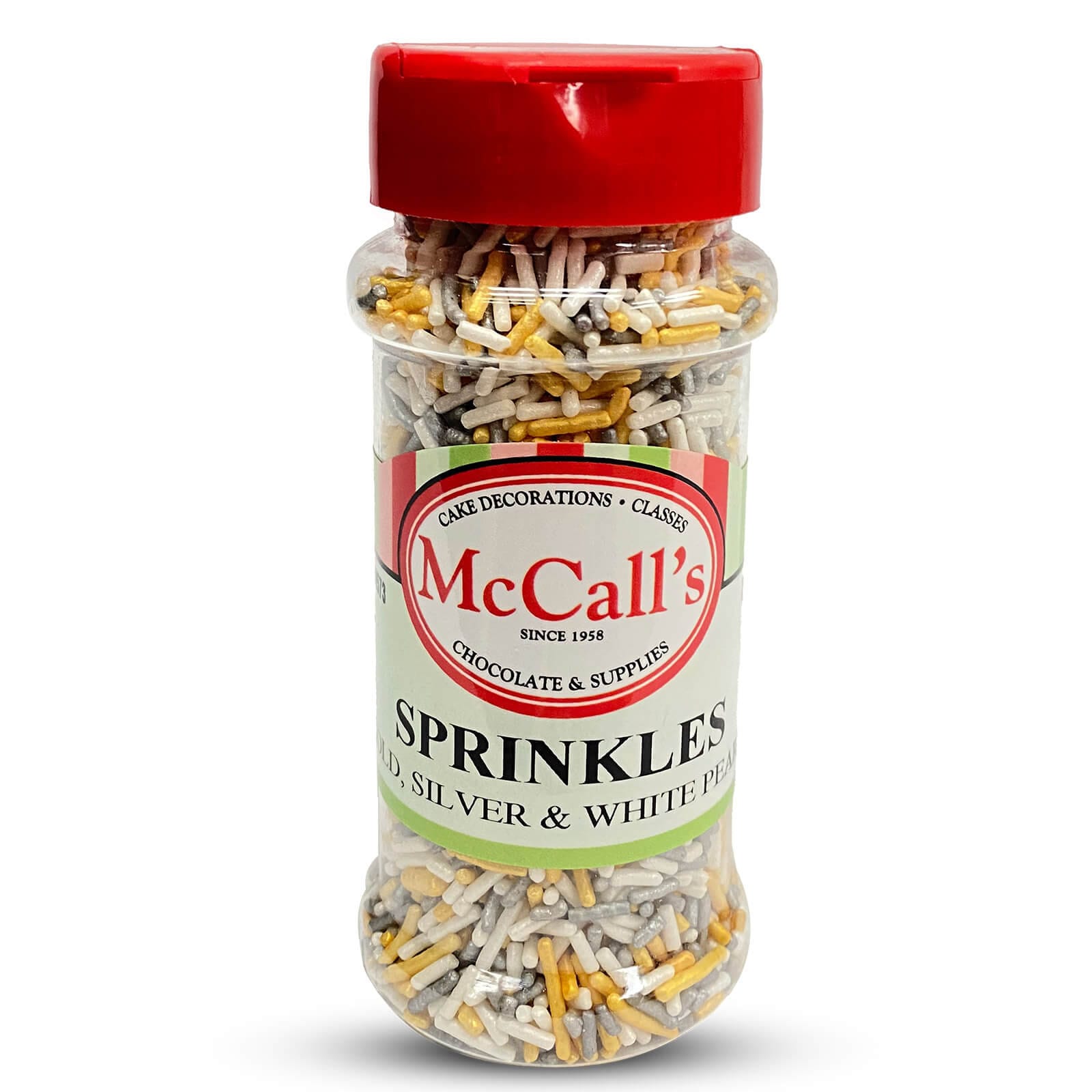 SPRINKLES GOLD, SILVER & WHITE PEARL 80 G