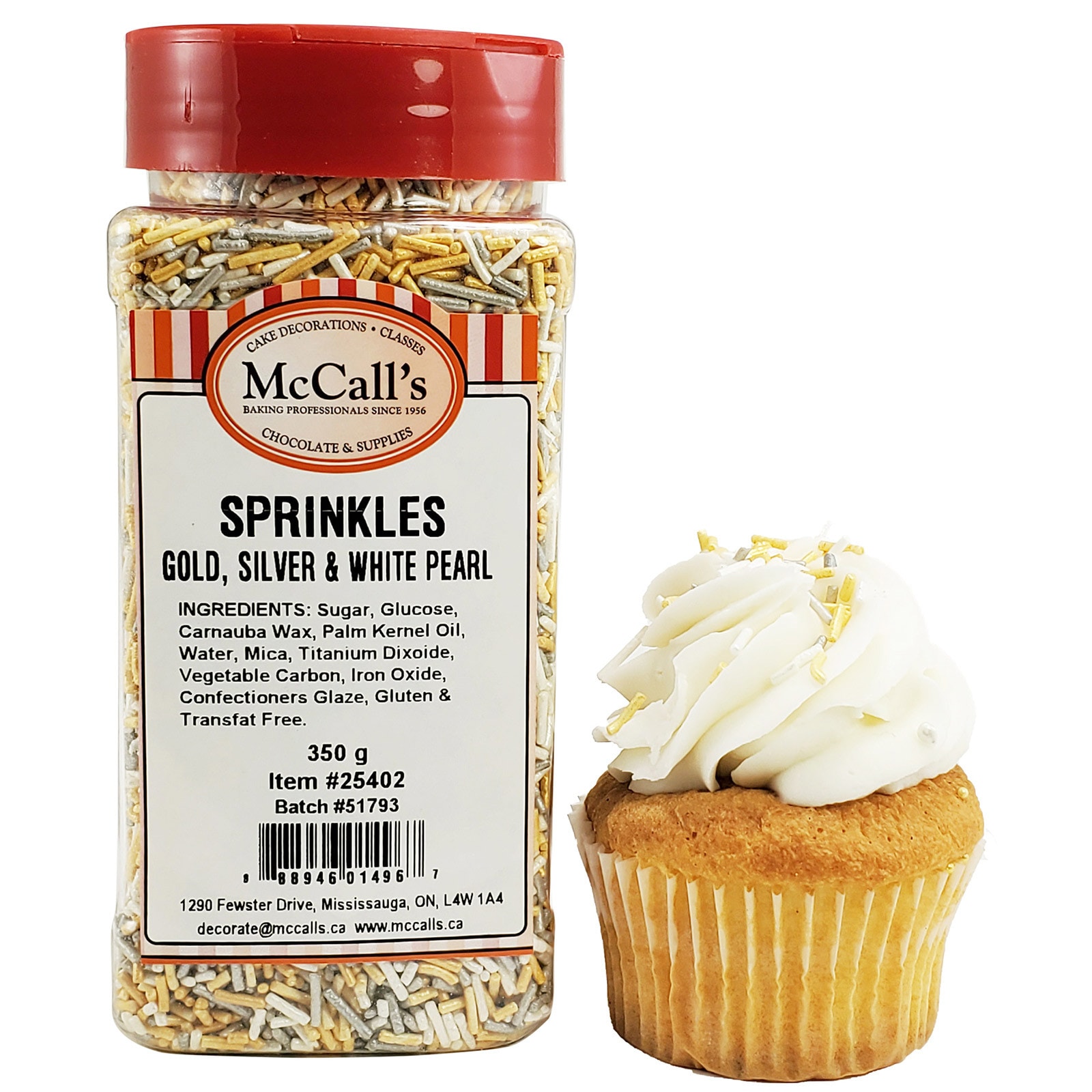 SPRINKLES GOLD,SILVER & WHITE PEARL 350 G