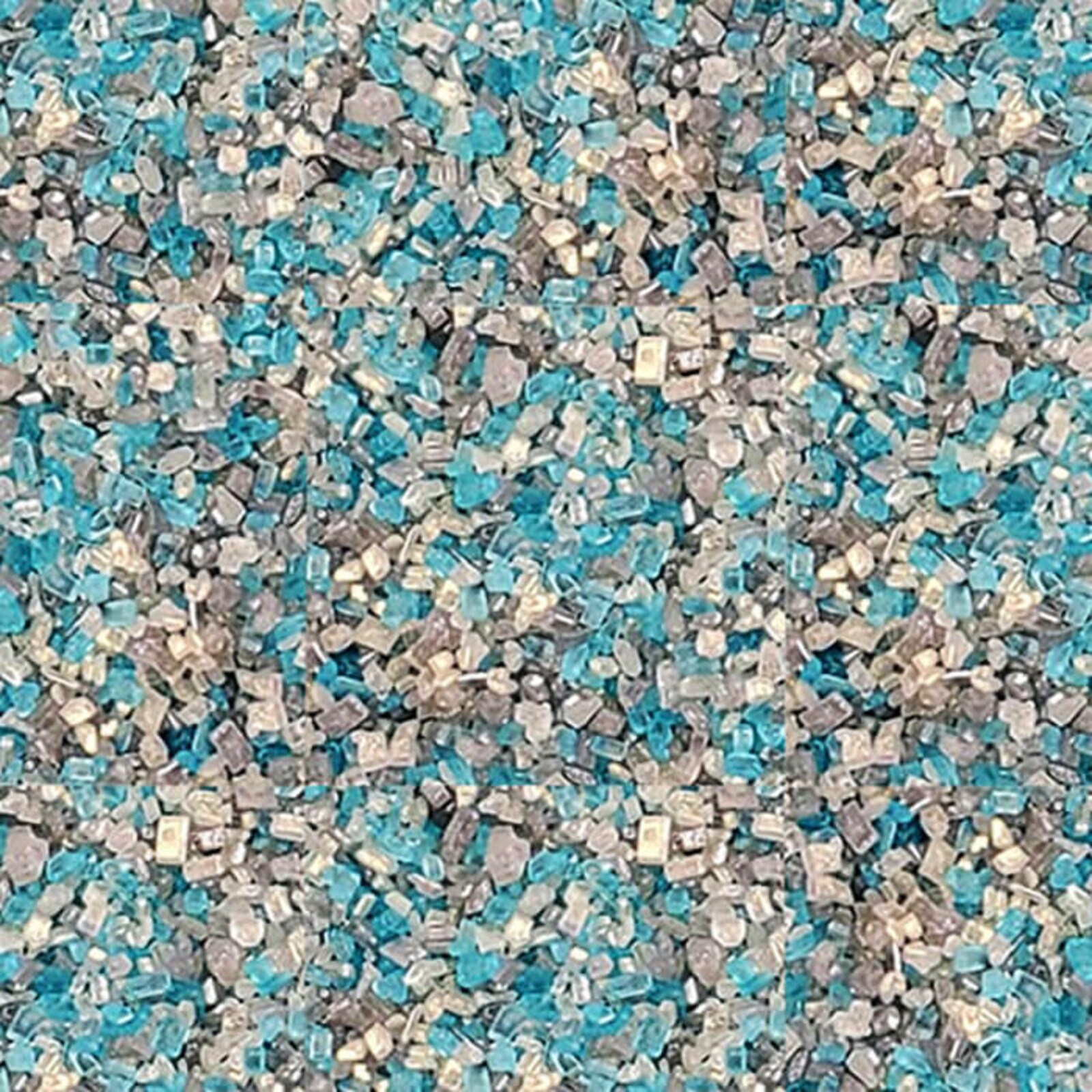 COARSE SUGAR - WHITE, BLUE & SILVER MIX
