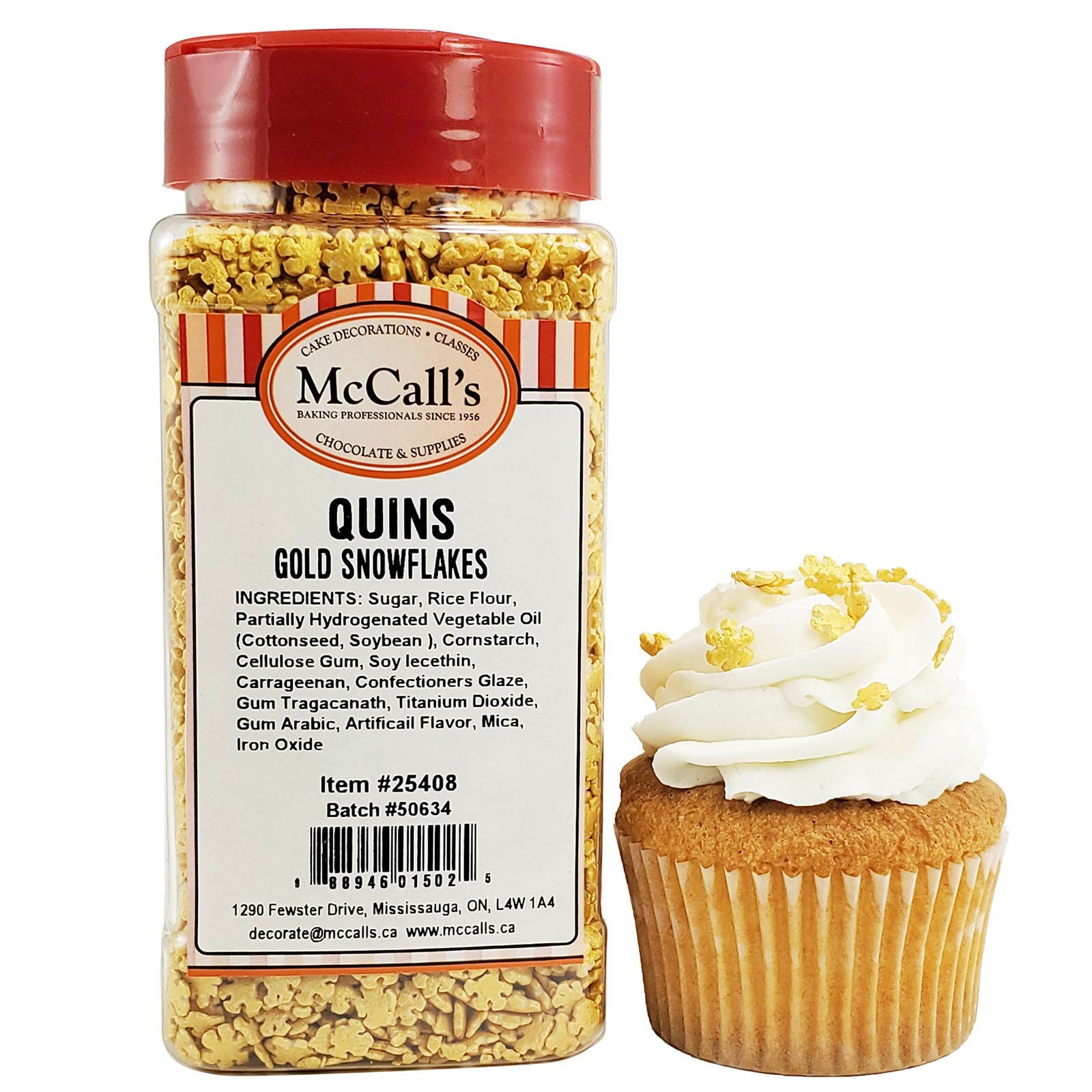QUINS GOLD SNOWFLAKES 300 G