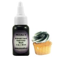 AIRBRUSH FOOD COLOR - BLACK 1 OZ / 30 ML