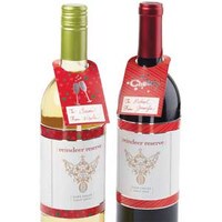 WILTON HOLIDAY CHEER BOTTLE LABEL - 6 PC