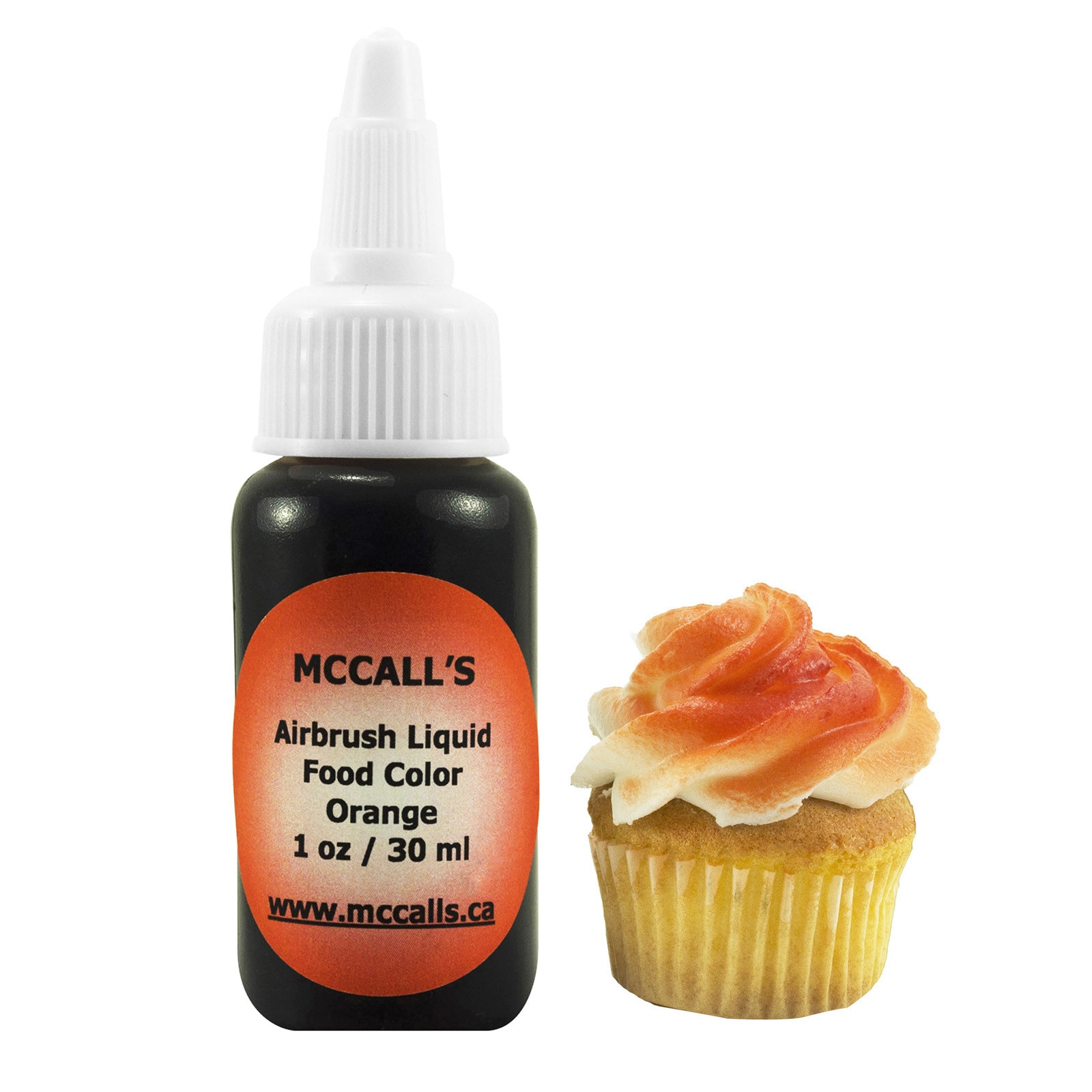 AIRBRUSH FOOD COLOR - ORANGE 1 OZ / 30 ML