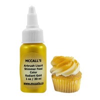 AIRBRUSH FOOD COLOR - RADIANT GOLD SHIMMER 1 OZ / 30 ML