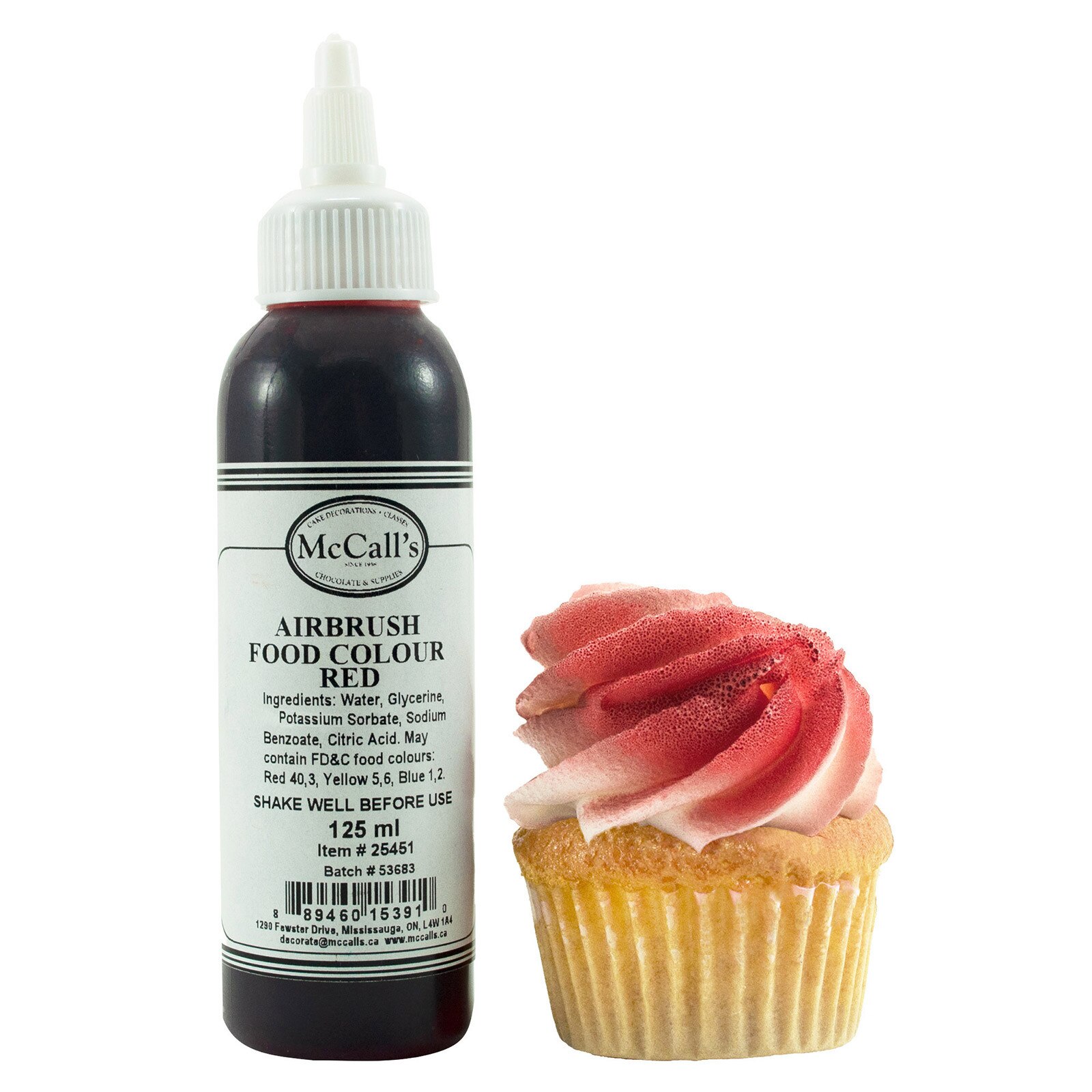 AIRBRUSH FOOD COLOR - RED 125 ML / 4 OZ
