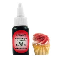 AIRBRUSH FOOD COLOR - RED 1 OZ / 30 ML