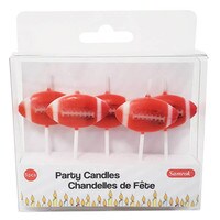 FOOTBALL 3D CANDLE PICKS 2.5" - 5 PC