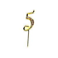 BLING PICK - GOLD NUMBER FIVE 