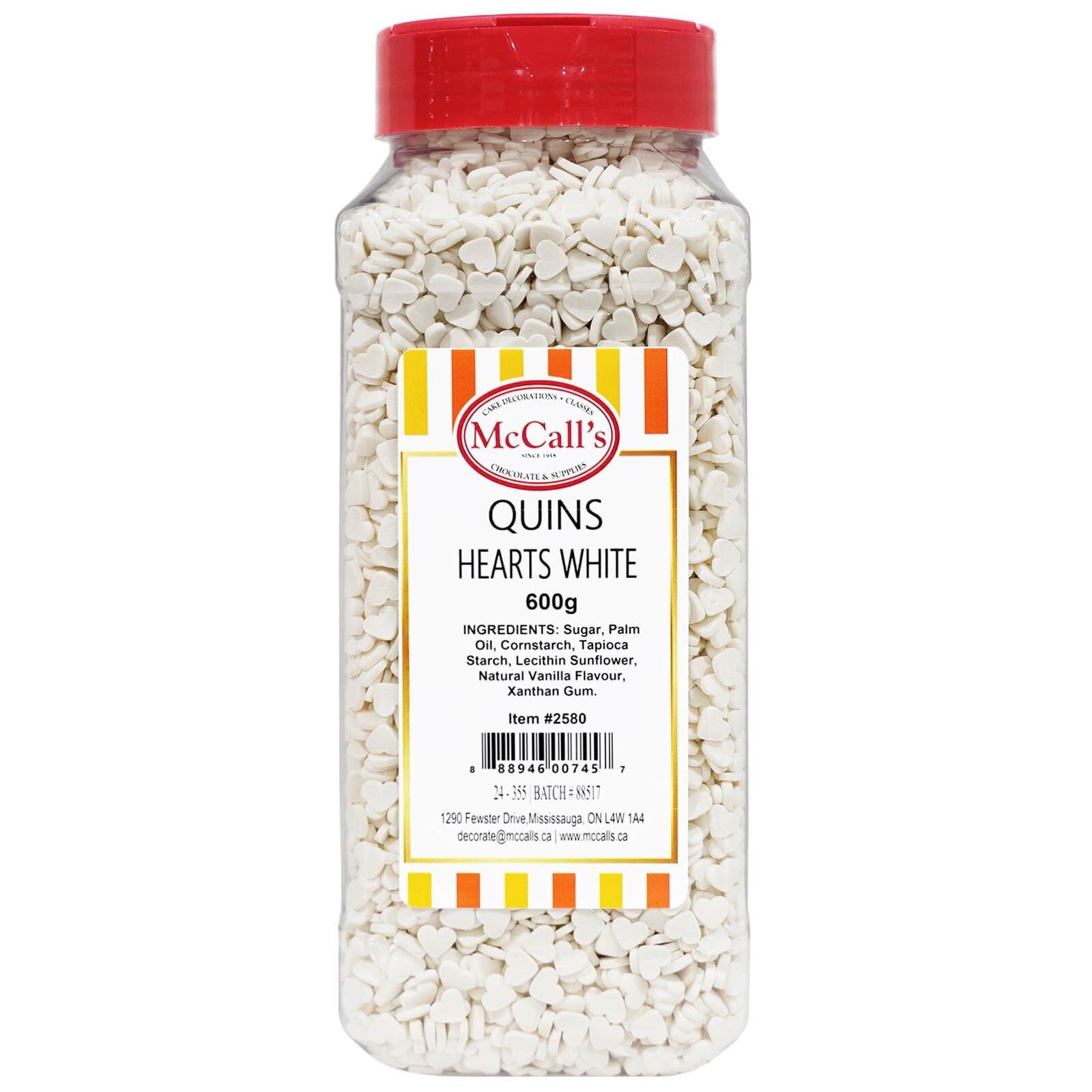 QUINS - WHITE HEARTS 600 G