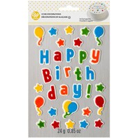 WILTON HAPPY BIRTHDAY ICING DECORATIONS - 33 PC