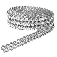 SILVER PEARLS 8 MM - FLAT BACK 1" X 5 YARDS