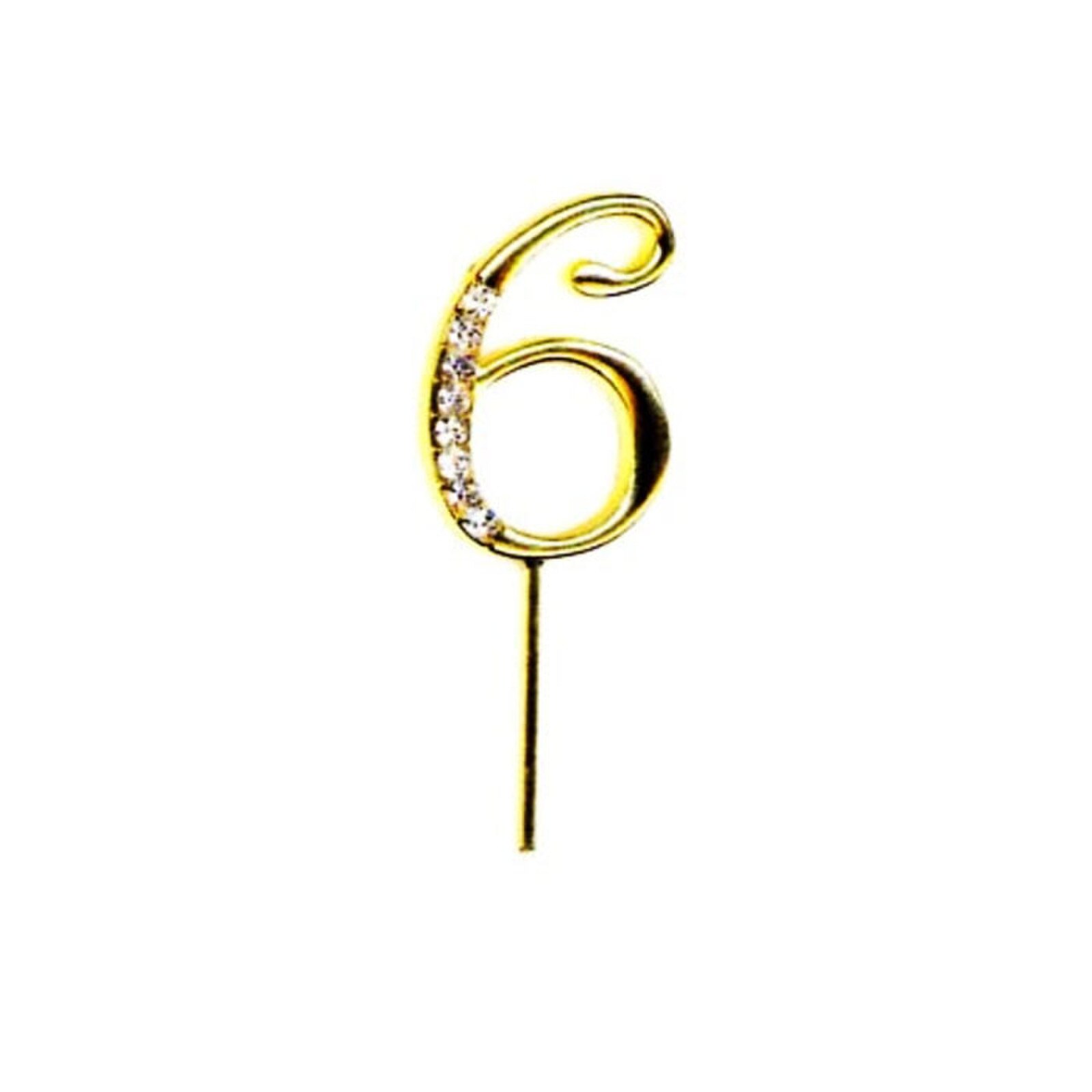 BLING PICK - GOLD NUMBER SIX 