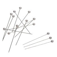 WHITE PEARL ROUND HEAD PINS 2" - 144/BX