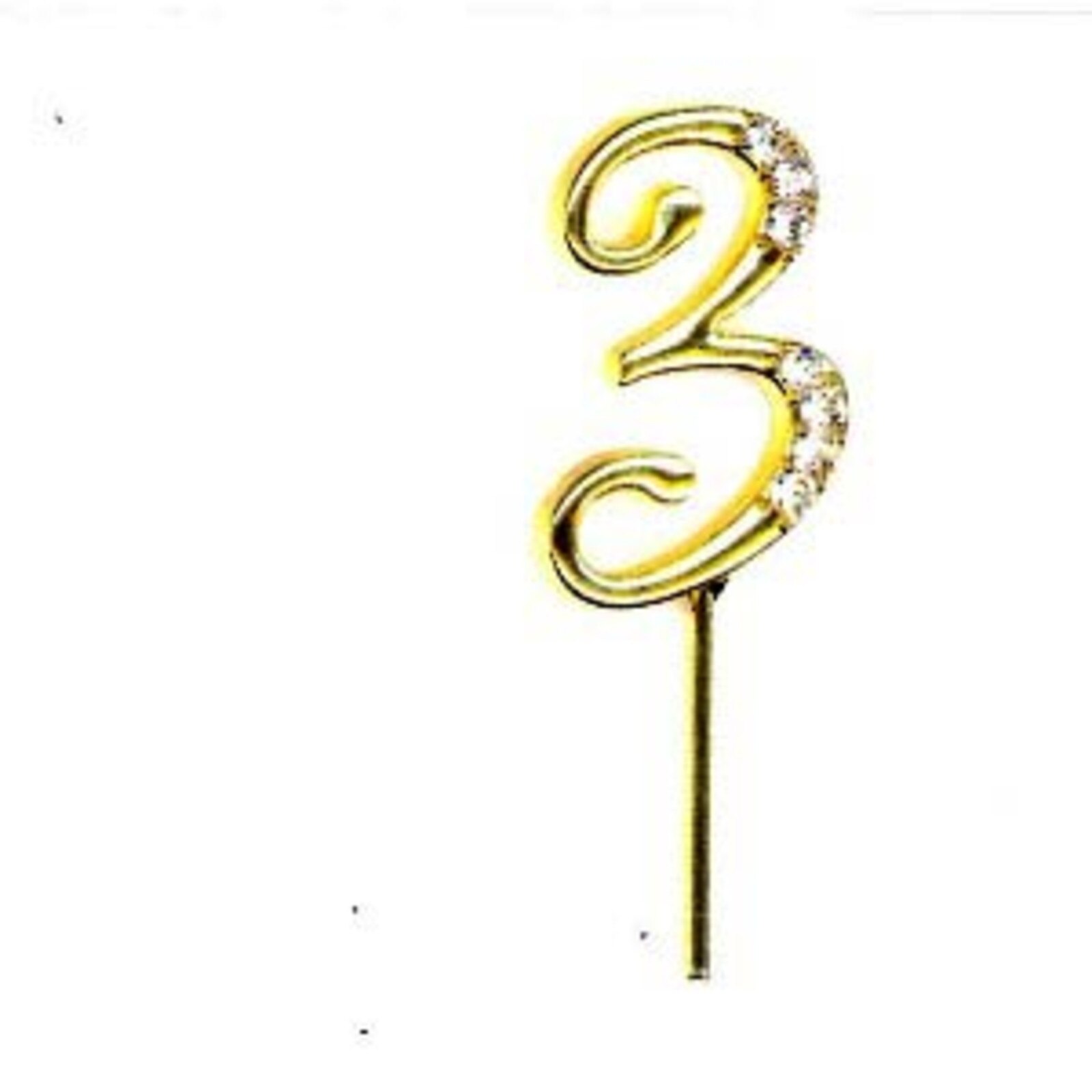 BLING PICK - GOLD NUMBER THREE 