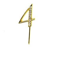 BLING PICK - GOLD NUMBER FOUR 