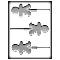 HARD CANDY MOLD - GINGER BOY LOLLY 3 3/8" (3)