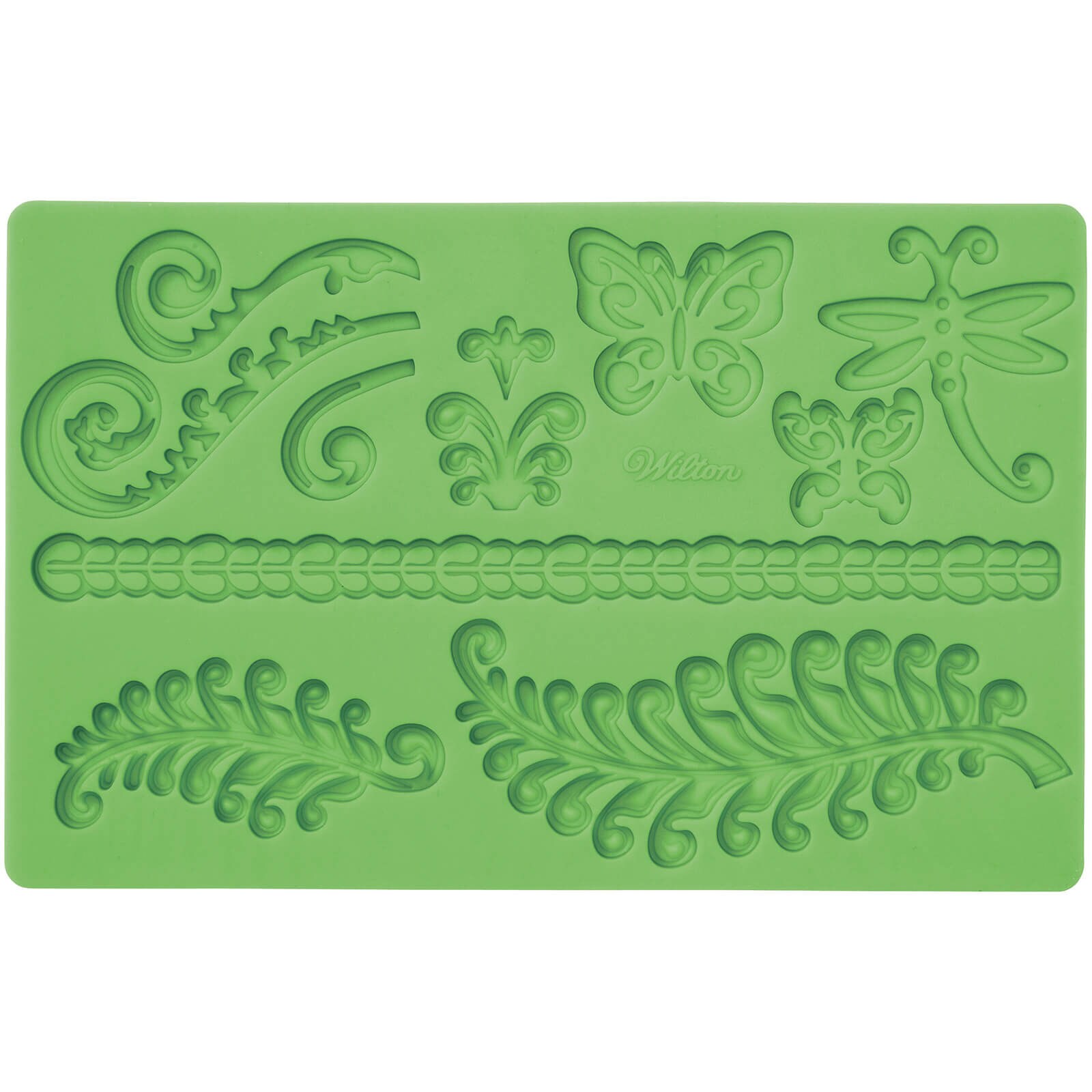 WILTON SILICONE MOLD - FERN & BUTTERFLY