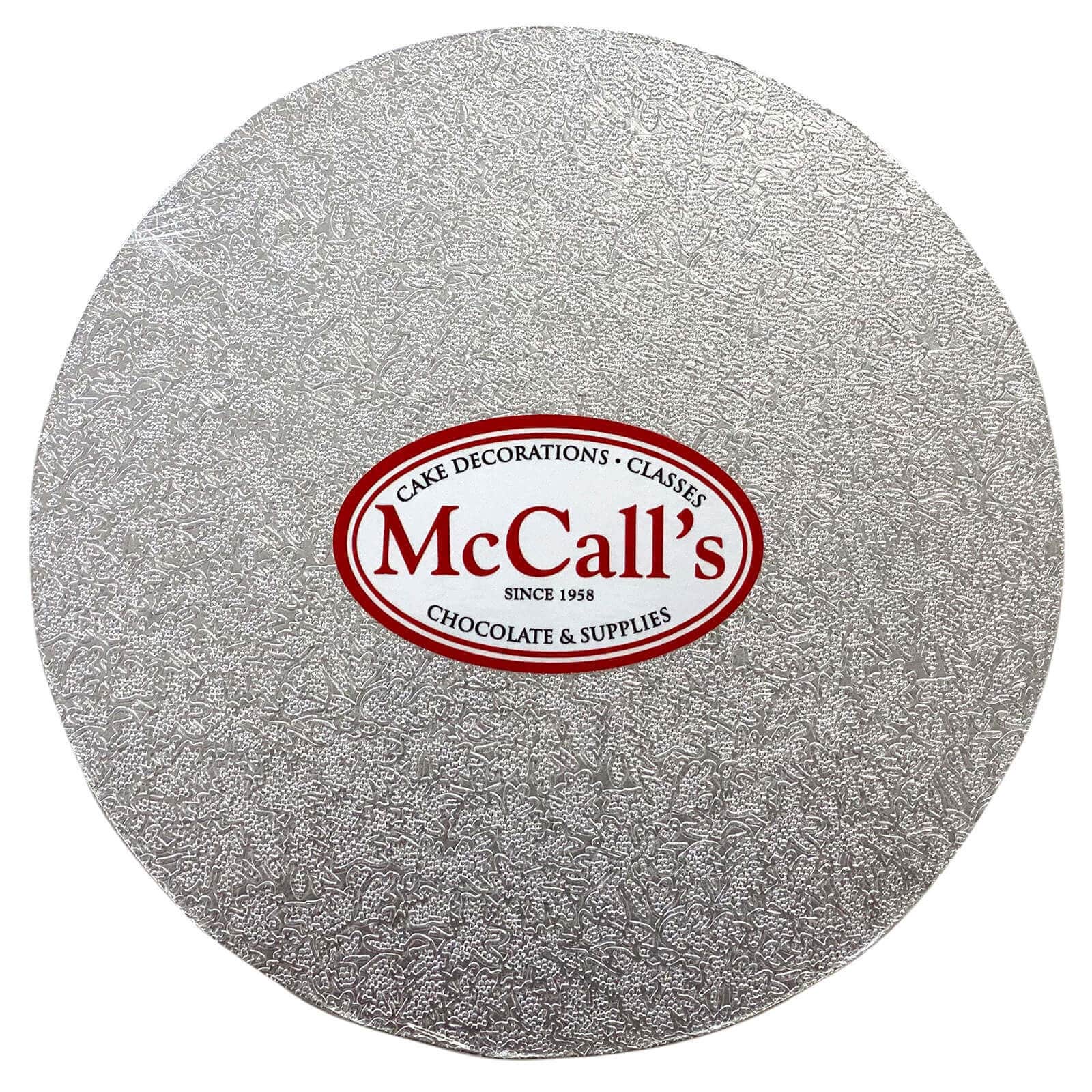 THIN ROUND SILVER CAKE BOARD - 1/8" THICK 1 PC