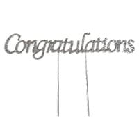 BLING PICK - SILVER CONGRATULATIONS 6 3/4"