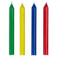 WILTON ROUND RAINBOW CANDLES  2.5" - 24 PC
